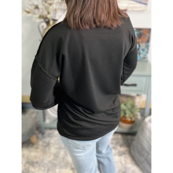 Mardi Gras Sequined Color Block French Terry Purple Green Gold Black 1123 - Picture 11 of 11